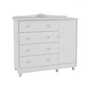 Ver imagem 2 de Cômoda Infantil Elô 1 Porta 4 Gavetas 100% Mdf Branco Brilho - Móveis Peroba