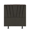 Ver imagem 2 de Cabeceira Estofada Bélgica 100cm Solteiro Para Cama Box Quarto Linho Marrom - Gat Magazine