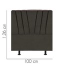Ver imagem 3 de Cabeceira Estofada Bélgica 100cm Solteiro Para Cama Box Quarto Linho Marrom - Gat Magazine