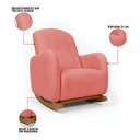 Ver imagem 4 de Poltrona Amamentação Balanço Madeira Jhessy Suede D03 - D'rossi