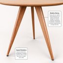 Ver mais imagens de Mesa de Jantar Redonda Tampo em Madeira 90cm São Paulo Yescasa
