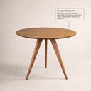Ver imagem 5 de Mesa de Jantar Redonda Tampo em Madeira 90cm São Paulo Yescasa