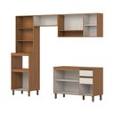 Ver imagem 3 de Cozinha Compacta Venaly 10 Portas 2 Gavetas com Tampo e Vidro Cinamomo/Off White - Henn
