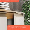 Ver mais imagens de Cozinha Compacta Venaly 10 Portas 2 Gavetas com Tampo e Vidro Cinamomo/Off White - Henn