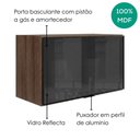 Ver imagem 4 de Armario Aereo Basculante Vidro MDF 80 cm Kali 166804 Carvalho Toq Nicioli