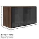 Ver imagem 3 de Armario Aereo Basculante Vidro MDF 80 cm Kali 166804 Carvalho Toq Nicioli