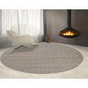 Ver imagem 1 de Tapete para Sala Redondo 200 Cm Grego Bege Marfim Geometrico