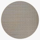 Ver imagem 2 de Tapete para Sala Redondo 200 Cm Grego Bege Marfim Geometrico