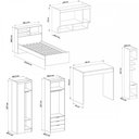 Ver imagem 4 de Quarto Completo Solteiro com Escrivaninha Infinity 6 Portas 5 Gavetas Macadâmia/branco - Móveis Cast