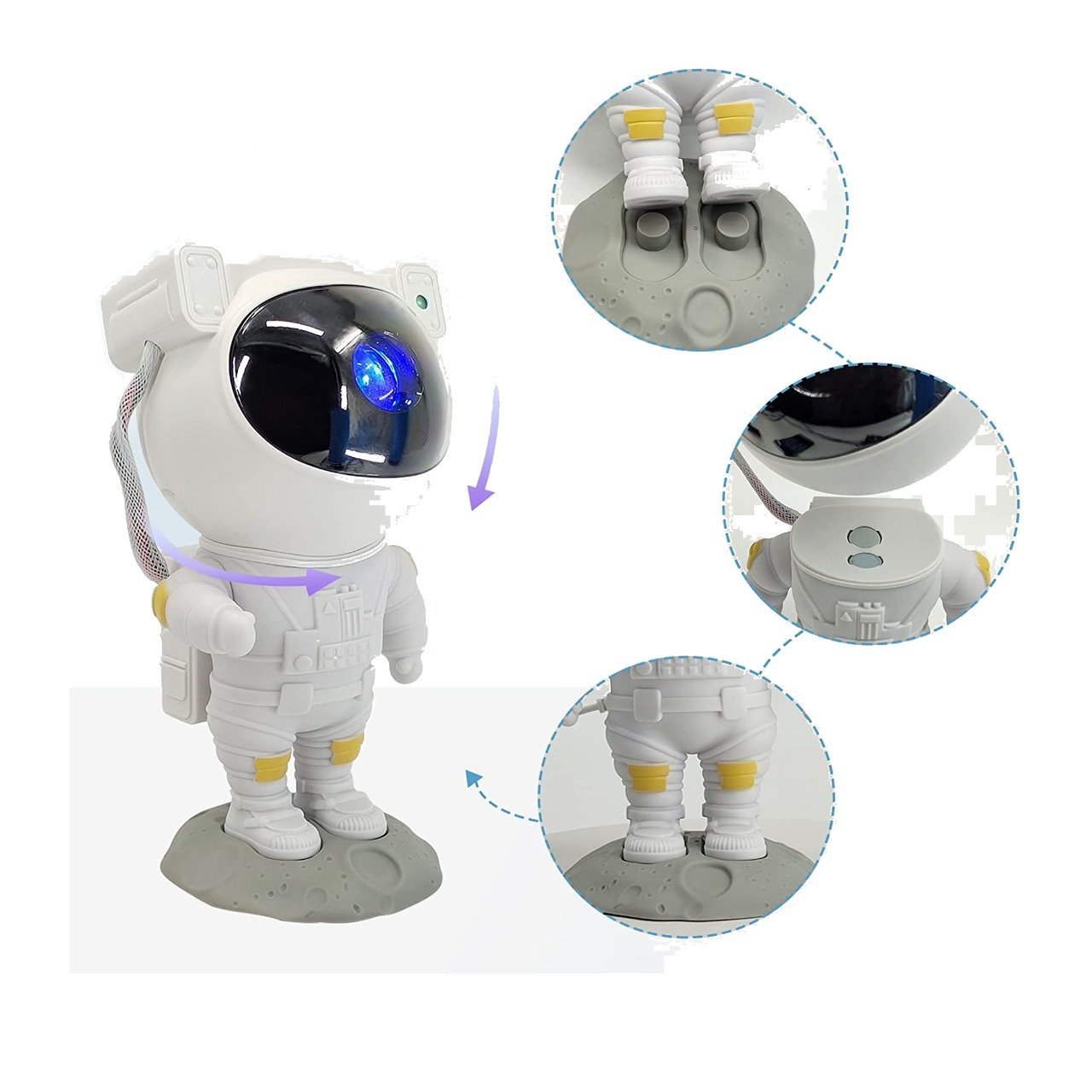 Robô Astronauta Inteligente - Carregamento USB