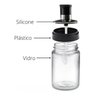 Kit 3 Pote Vidro Tempero Condimento Colher Meleira E Pincel Facilite - 3