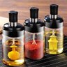 Kit 3 Pote Vidro Tempero Condimento Colher Meleira E Pincel Facilite - 1