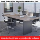 Ver imagem 5 de Mesa de Reunião com Caixa de Tomada Retangular 260 x 120 cm Pé Painel PE25 em MDP Walnut Base