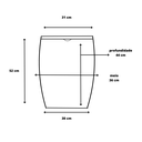 Ver imagem 3 de Cesto De Roupas Fibra Junco Sintético Grande Para Roupas