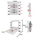 Ver imagem 4 de Cama Articulada de Casal com 8 Prateleiras e 2 Nichos Cm8040 Tecnomóbili