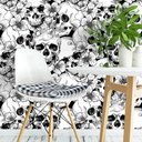 Ver imagem 2 de Papel de Parede Kit 4 Rolos Caveira - 250x050m Cada