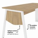 Ver imagem 5 de Mesa Gerente Dinâmica em L 2,00 m X 1,70 m com Tampo Chanfrado 45° Pés Cavalete e Armário