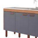 Ver imagem 2 de Gabinete de Cozinha Grande 2 Gaveta 3 Portas 100% MDF Grande:Freijó/Titanium