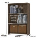 Ver imagem 2 de Armario Escritório Multiuso Livreiro 3 Prateleiras Faroe - Castanho