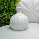 Ver imagem 3 de Vaso bola branco de cerâmica trabalhado moderno decorativo