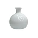 Ver imagem 1 de Vaso bola branco de cerâmica trabalhado moderno decorativo