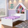 Cama Infantil Com Prateleiras Casinha Branco Flex Magia Gabrielli Móveis - 2
