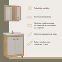 Ver imagem 5 de Gabinete de Banheiro com Cuba e Espelheira 60cm Multimóveis Cr10133 Carvalho Nature/arenas