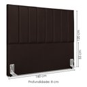 Ver imagem 3 de Cabeceira Queen 160 Cm com Frame Dalia Corino Marrom Artte