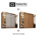 Ver imagem 4 de Guarda Roupa Casal Laredo 4 Portas Flex Amêndola Touch com Espelho - Demartêz