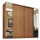 Ver imagem 1 de Guarda Roupa Casal Laredo 4 Portas Flex Amêndola Touch com Espelho - Demartêz