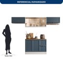 Ver imagem 4 de Cozinha Completa Modulada Americana com Vidro Reflecta 4 Peças Yescasa