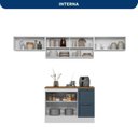 Ver imagem 5 de Cozinha Completa Modulada Americana com Vidro Reflecta 4 Peças Yescasa