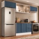 Ver imagem 1 de Cozinha Completa Modulada Americana com Vidro Reflecta 4 Peças Yescasa