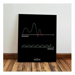 Kit 3 Quadro Motivacional Placa Decorativa Disciplina Foco 40x28cm - 5