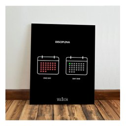 Kit 3 Quadro Motivacional Placa Decorativa Disciplina Foco 40x28cm - 4