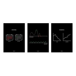 Kit 3 Quadro Motivacional Placa Decorativa Disciplina Foco 40x28cm - 2