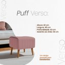 Ver imagem 7 de Puff Verso Bouclé Premium Exclusivo de Luxo Assento Extra para Sala Quarto Pés Palito Design Autoral