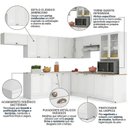 Ver imagem 6 de Cozinha Completa 10 Peças 18 Portas 295cm com Vidro