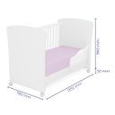 Ver imagem 2 de Quarto Infantil MDF Flat Mel Berço Mini Cama com Perfil Doce Sonho com Colchão + Guarda-Roupa Roupeiro