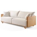 Ver imagem 4 de Sofá Fixo 2 Lugares Luxo 170cm Arthur Bege Claro