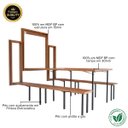 Ver imagem 4 de Conjunto Mesa Dobrável Retrátil de Parede com Bancos 2,15m Noronha