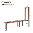 Ver imagem 3 de Conjunto Mesa Dobrável Retrátil de Parede com Bancos 2,15m Noronha