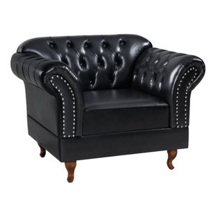 Poltrona Chesterfield Malbec Via Encanto Courano Preto