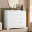Ver imagem 2 de Cômoda Sapateira 2 Portas 4 Gavetas Ena Branco/Quadriflex
