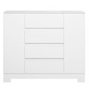 Ver imagem 1 de Cômoda Sapateira 2 Portas 4 Gavetas Ena Branco/Quadriflex