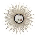 Ver imagem 1 de Espelho decorativo de parede redondo com moldura palitada celestial Dourado