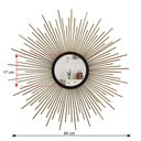 Ver imagem 4 de Espelho decorativo de parede redondo com moldura palitada celestial Dourado