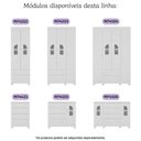 Ver imagem 6 de Guarda-roupa Infantil 62cm 2 Portas com Vidro e 2 Gavetas Nina Multimóveis Mp4502 Branco