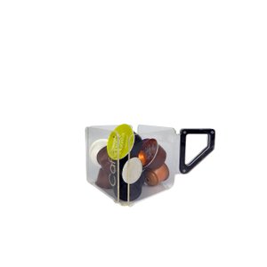 Porta Cápsulas em Acrílico Xícara transparente