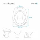 Ver imagem 3 de Assento Sanitário Acrílico Aspen Branco para vaso Deca